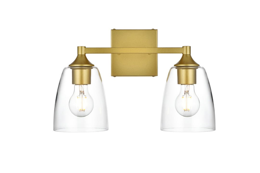 Steel Frame with Clear Glass Shade Vanity Light