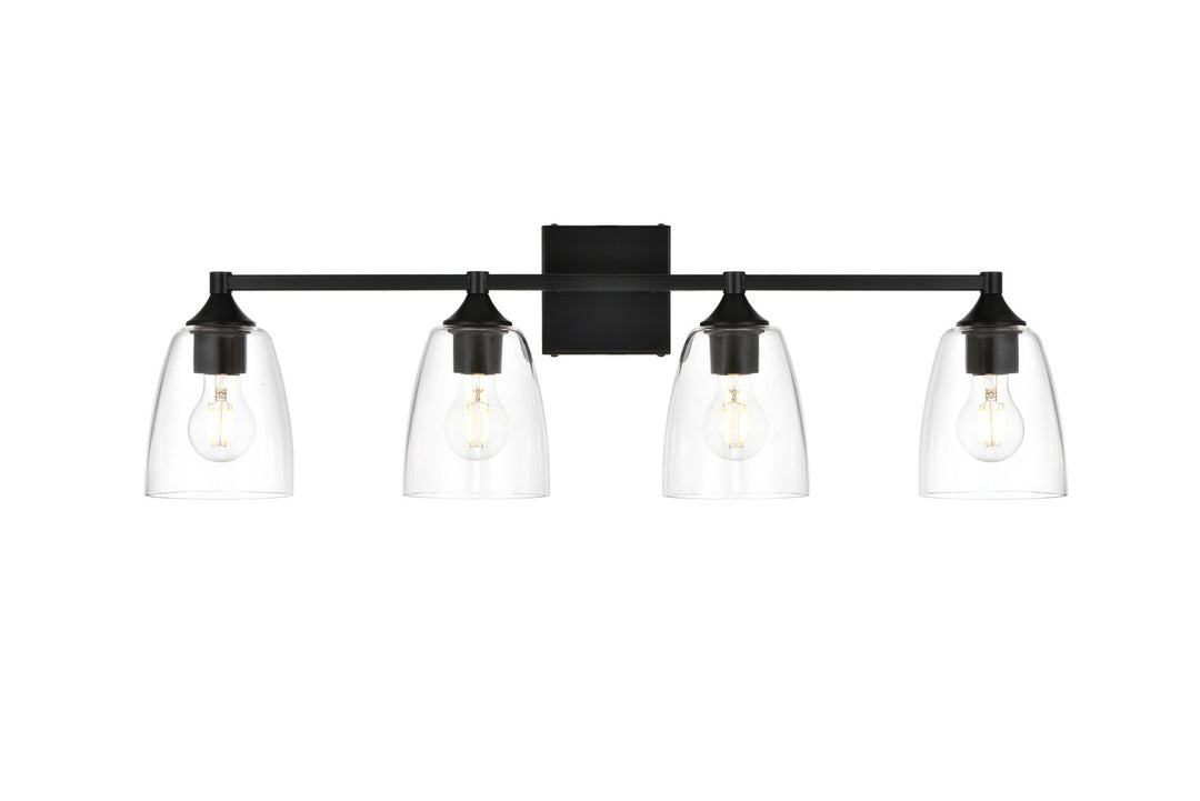 Steel Frame with Clear Glass Shade Vanity Light