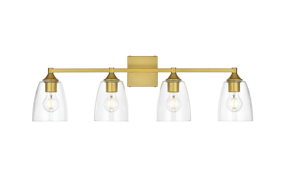 Steel Frame with Clear Glass Shade Vanity Light
