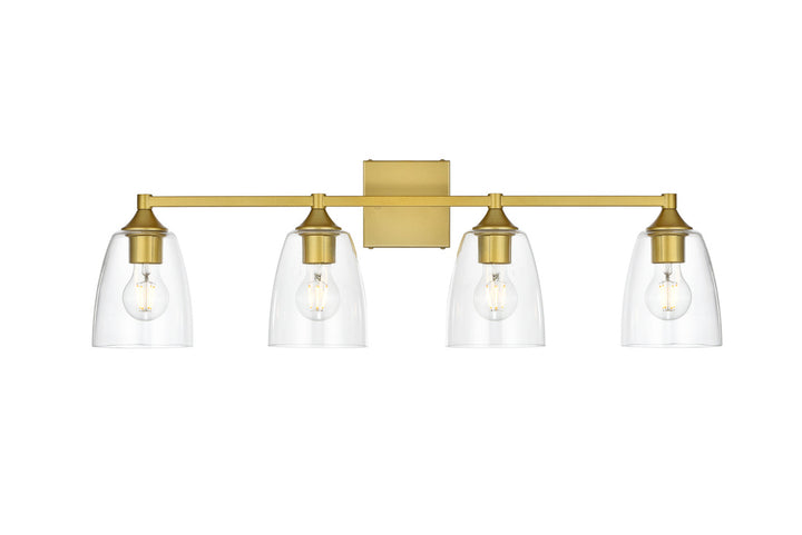 Steel Frame with Clear Glass Shade Vanity Light