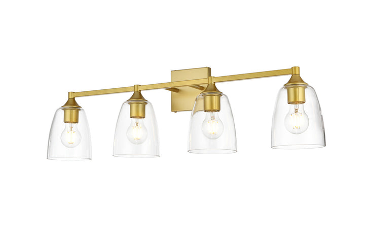 Steel Frame with Clear Glass Shade Vanity Light