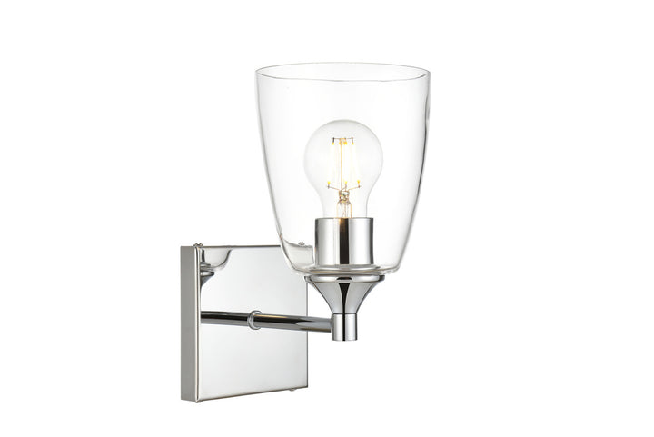 Steel Frame with Clear Glass Shade Wall Sconce by Living District - view 5