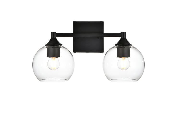 Steel Frame with Clear Glass Shade Vanity Light