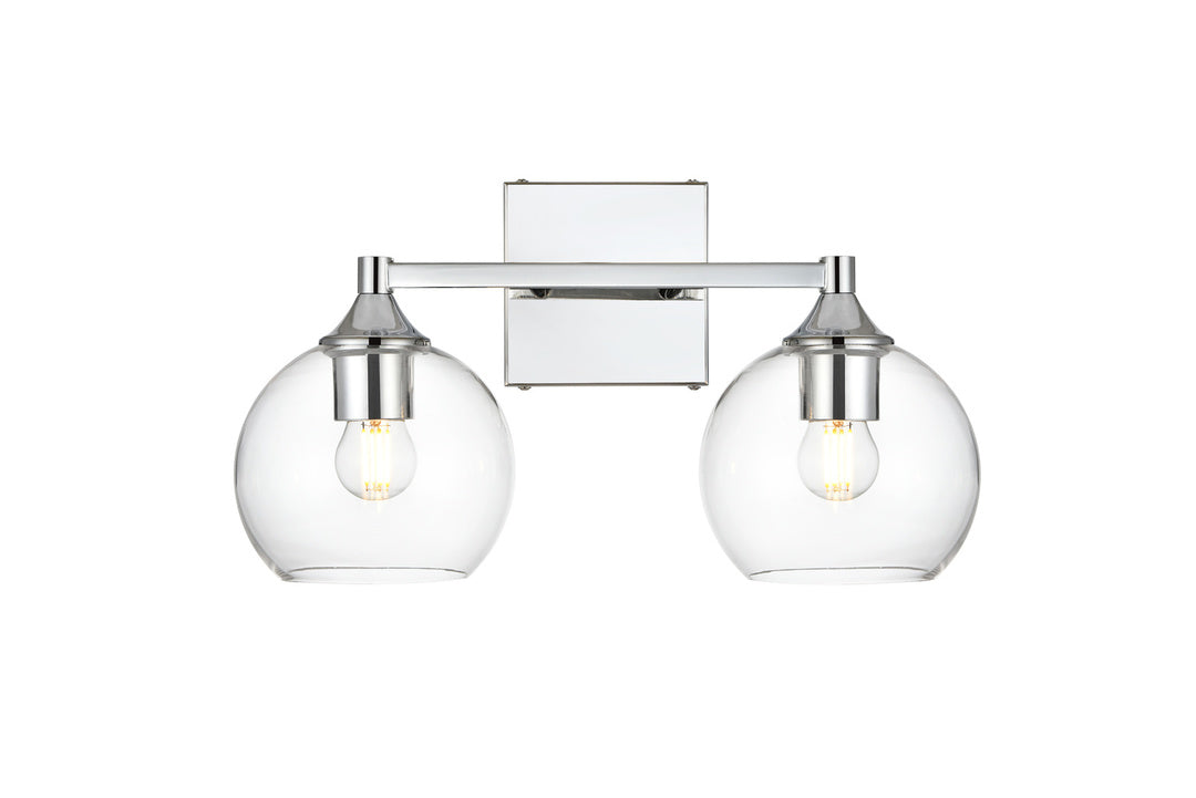 Steel Frame with Clear Glass Shade Vanity Light