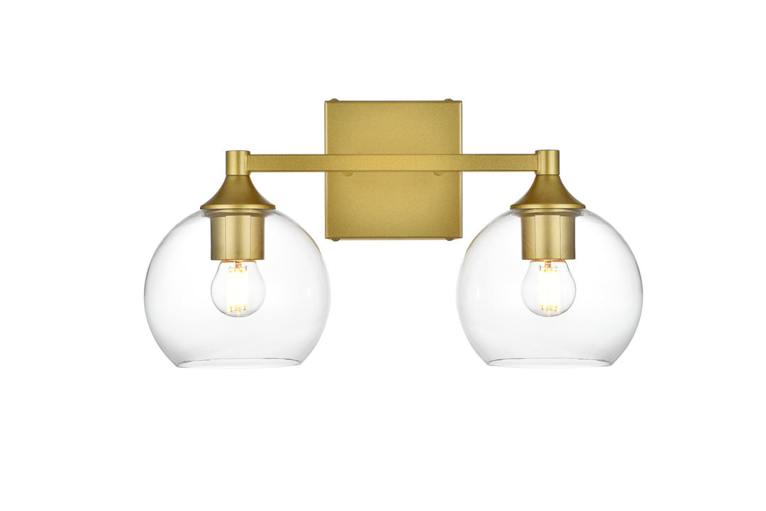 Steel Frame with Clear Glass Shade Vanity Light