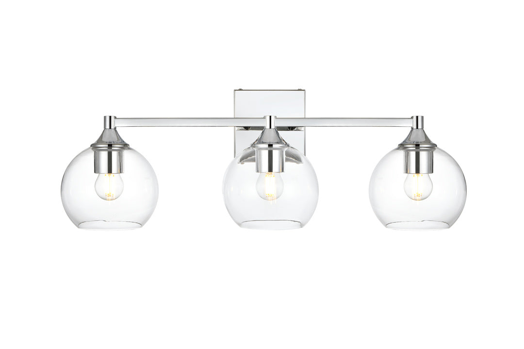 Steel Frame with Clear Glass Shade Vanity Light