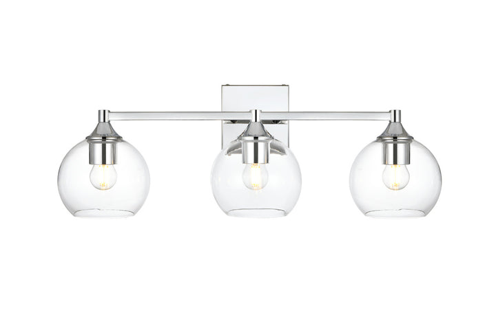 Steel Frame with Clear Glass Shade Vanity Light