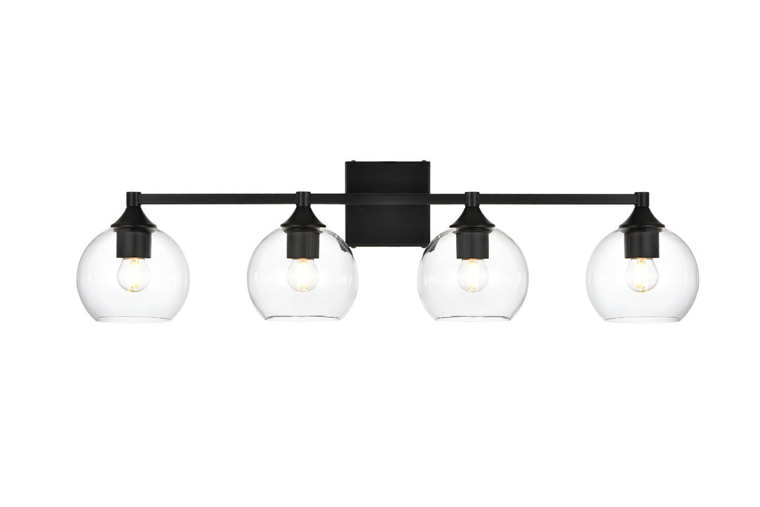 Steel Frame with Clear Glass Shade Vanity Light