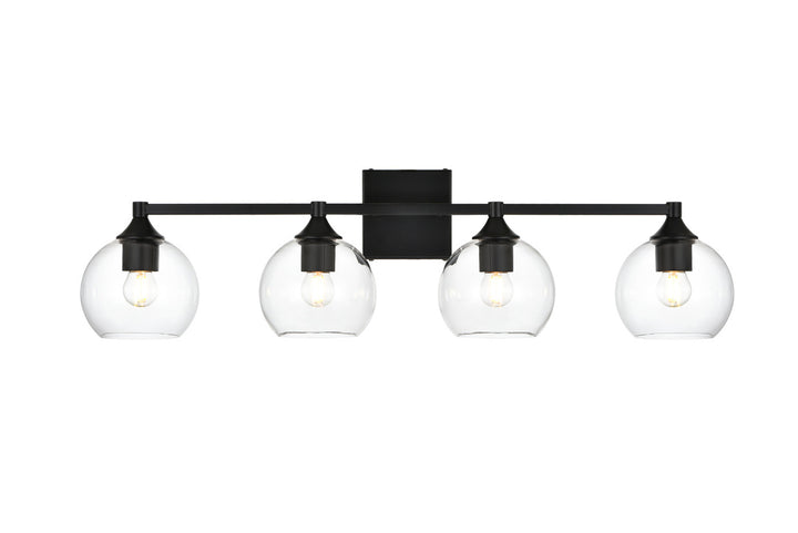 Steel Frame with Clear Glass Shade Vanity Light