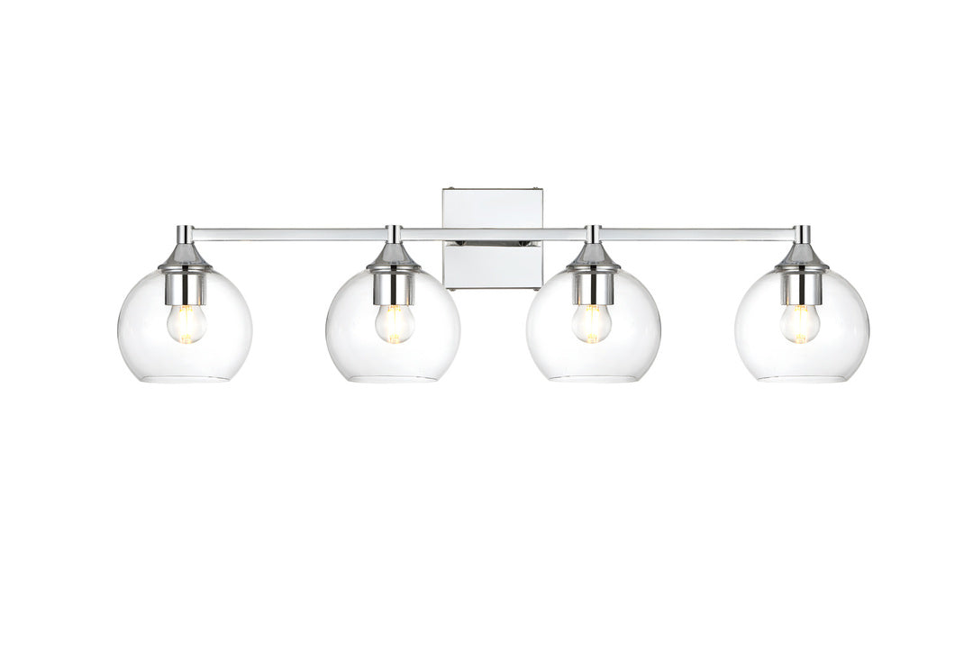 Steel Frame with Clear Glass Shade Vanity Light