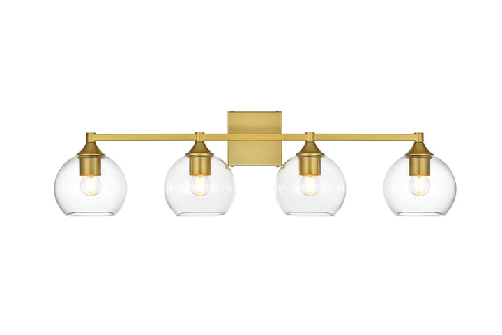 Steel Frame with Clear Glass Shade Vanity Light