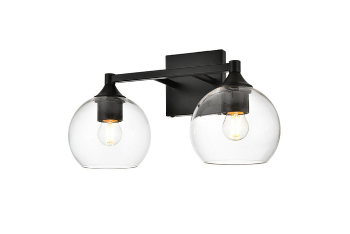 Steel Frame with Clear Glass Shade Vanity Light
