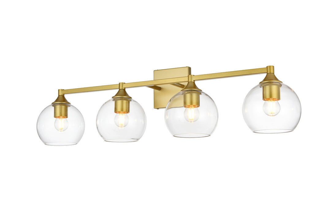 Steel Frame with Clear Glass Shade Vanity Light