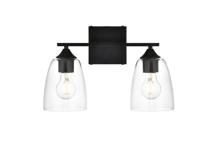 Steel Frame with Clear Glass Shade Vanity Light