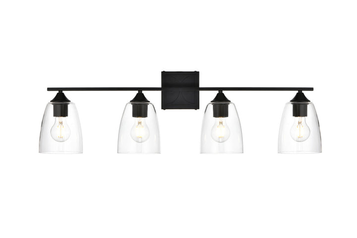 Steel Frame with Clear Glass Shade Vanity Light