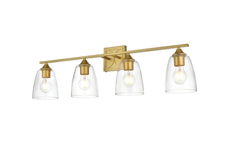 Steel Frame with Clear Glass Shade Vanity Light