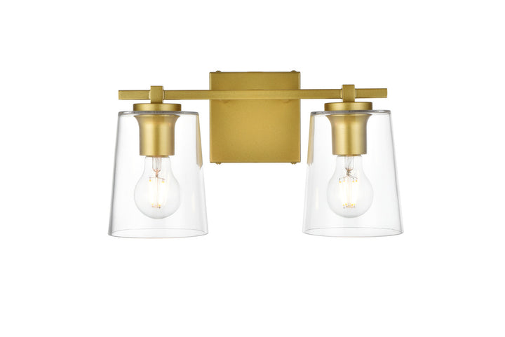 Steel Frame with Clear Glass Shade Vanity Light