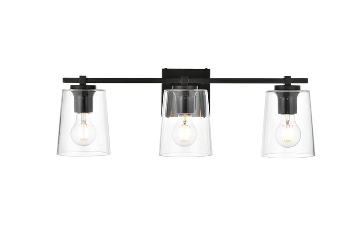 Steel Frame with Clear Glass Shade Vanity Light