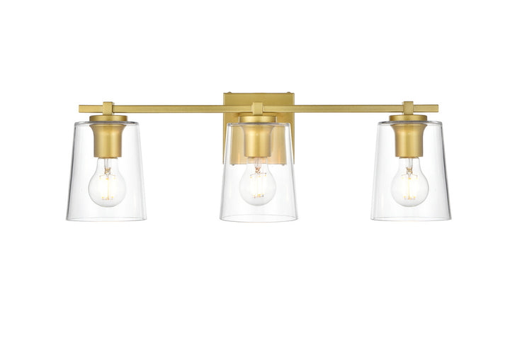 Steel Frame with Clear Glass Shade Vanity Light