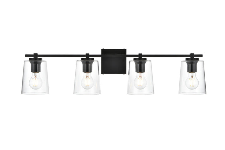 Steel Frame with Clear Glass Shade Vanity Light