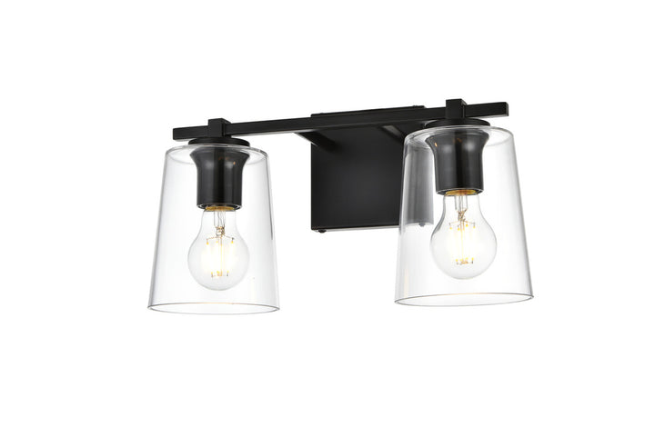 Steel Frame with Clear Glass Shade Vanity Light