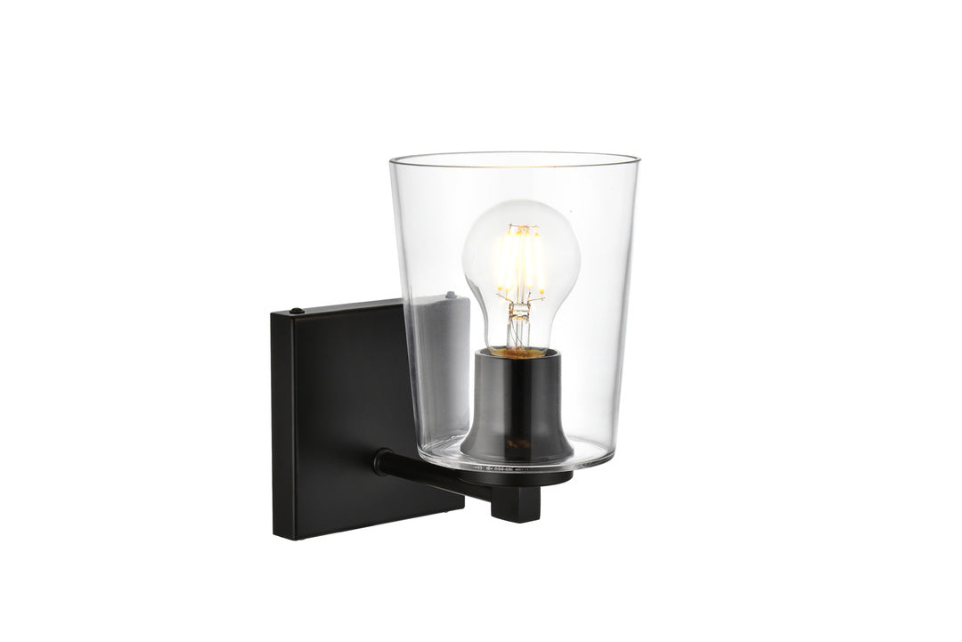 Steel Frame with Clear Glass Shade Wall Sconce by Living District - view 5