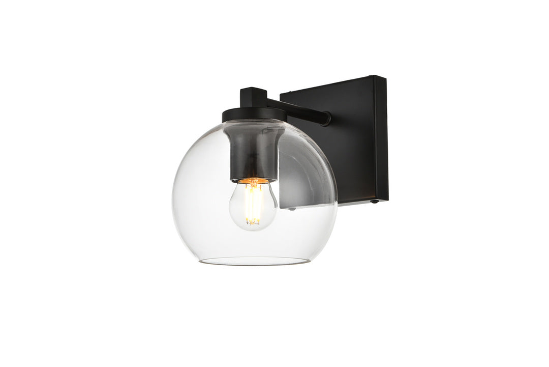 Steel Frame with Clear Glass Shade Wall Sconce by Living District - view 4