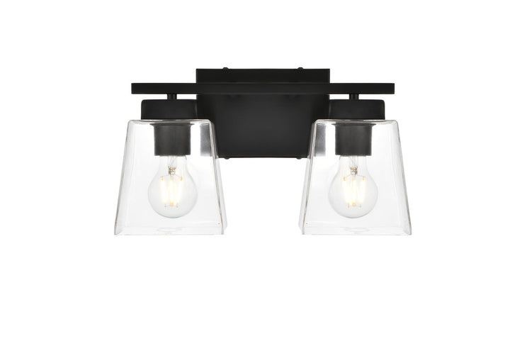 Steel Frame with Clear Glass Shade Vanity Light