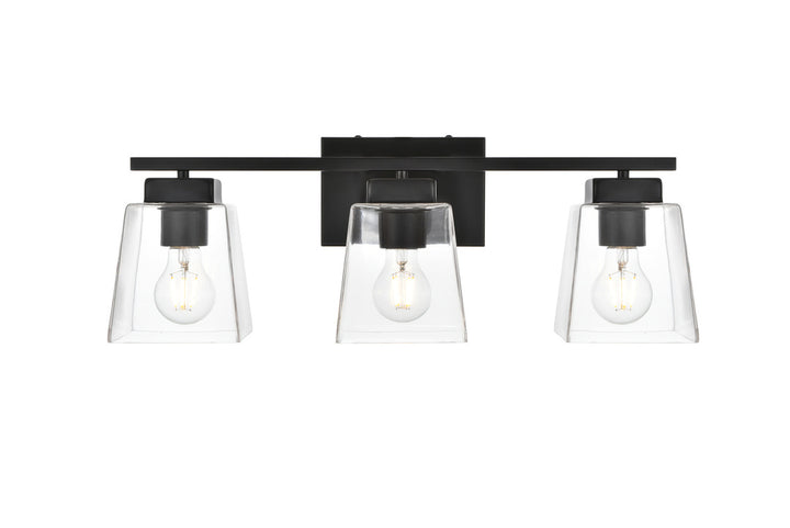 Steel Frame with Clear Glass Shade Vanity Light
