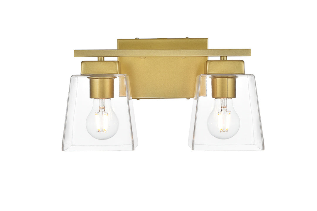 Steel Frame with Clear Glass Shade Vanity Light