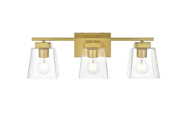 Steel Frame with Clear Glass Shade Vanity Light