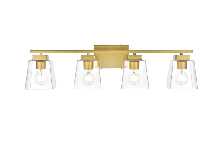 Steel Frame with Clear Glass Shade Vanity Light