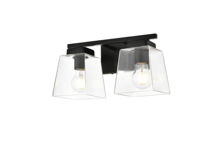 Steel Frame with Clear Glass Shade Vanity Light