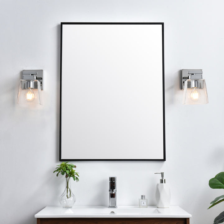 Steel Frame with Clear Glass Shade Wall Sconce by Living District - view 8