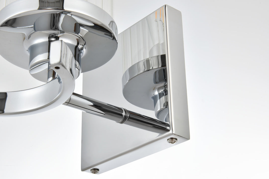 Steel Frame with Clear Cylindrical Glass Shade Wall Sconce by Living District - view 8