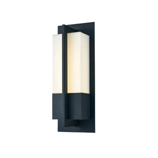 LED Black Aluminum Frame with Acrylic Shade Outdoor Wall Sconce by iKo