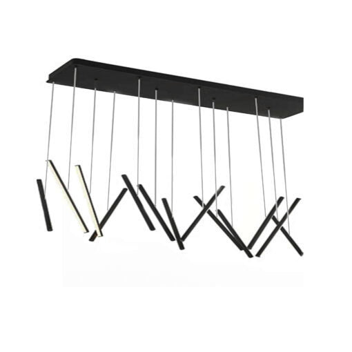 LED Steel Frame with Light Bar Linear Pendant in 3000K by iKo