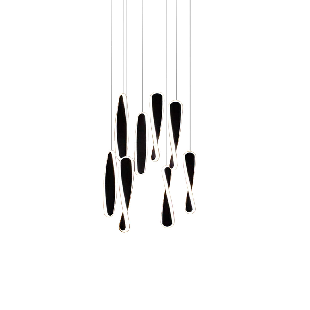 Black Twisted Frame with Acrylic Diffuser Pendant by iKo