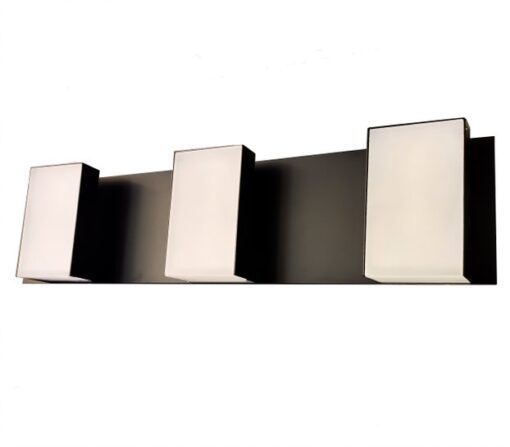 LED Black Frame with Acrylic Diffuser Vanity Light, 23", by iKo