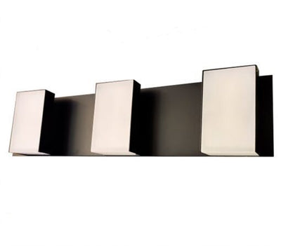 LED Black Frame with Acrylic Diffuser Vanity Light