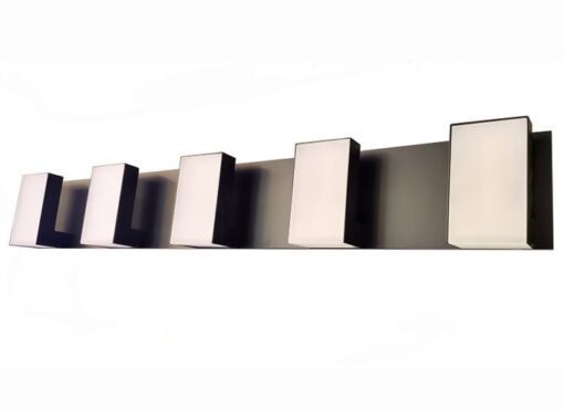 LED Black Frame with Acrylic Diffuser Vanity Light, 30", by iKo