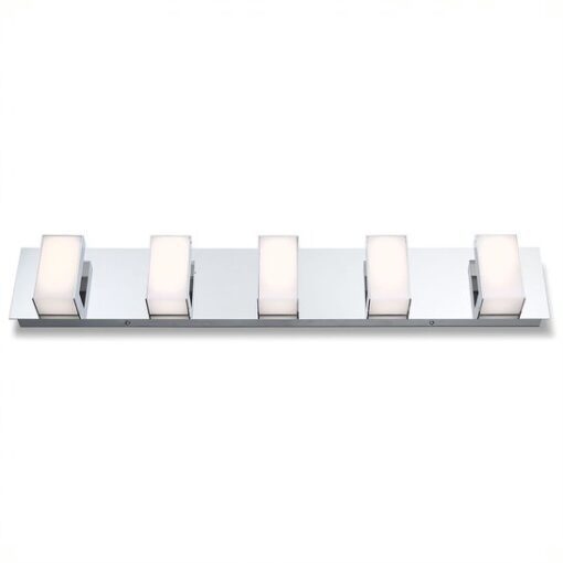 LED Chrome Frame with Acrylic Diffuser Vanity Light by iKo