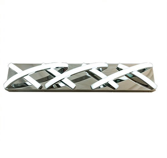 LED Chrome Cross Frame with Acrylic Diffuser Vanity Light by iKo