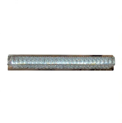 LED Chrome Frame with Clear Crystal Diffuser Vanity Light, 36", by iKo
