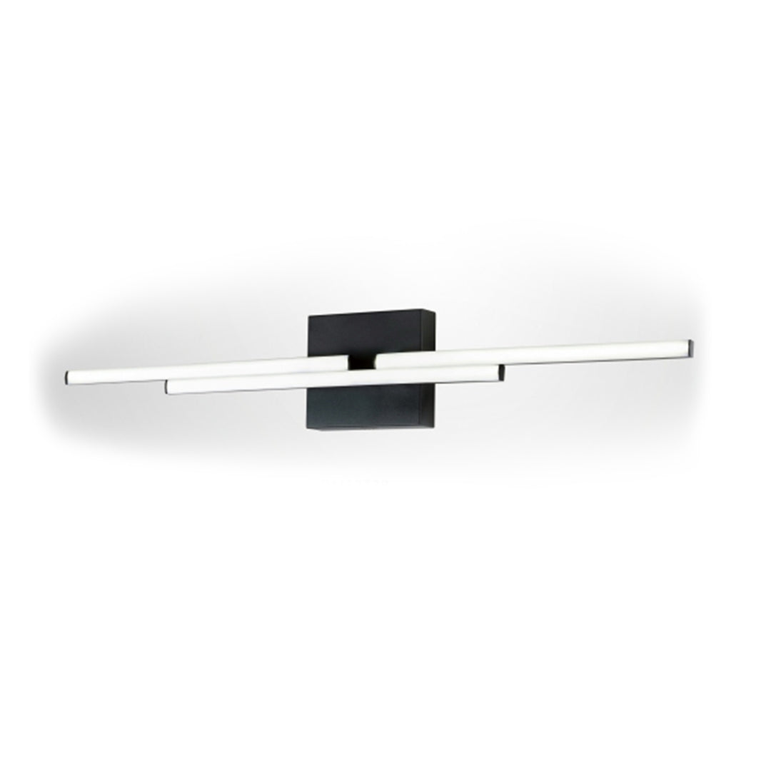 LED Black Frame with Acrylic Diffuser Vanity Light in 3000K by iKo