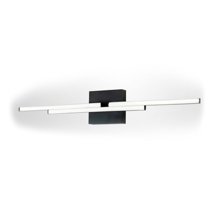 LED Black Frame with Acrylic Diffuser Vanity Light in 3000K by iKo