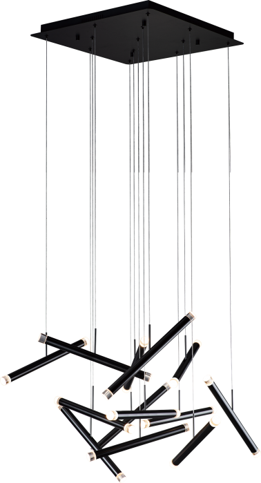 LED Aluminum Pipe with Clear Acrylic Diffuser Chandelier – LV LIGHTING