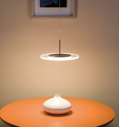 LED Deep Taupe Frame with Clear Acrylic Diffuser Pendant