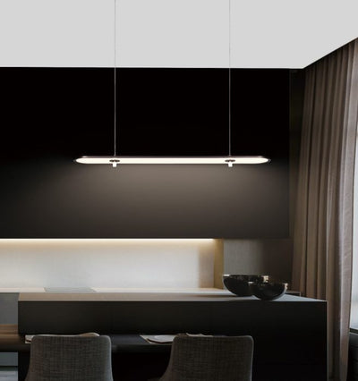 LED Deep Taupe Frame with Acrylic Diffuser Linear Pendant