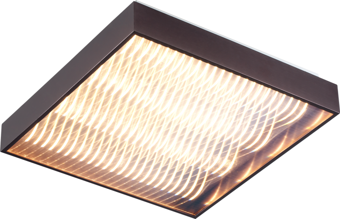 LED Deep Taupe Frame with Acrylic Diffuser Square Flush Mount